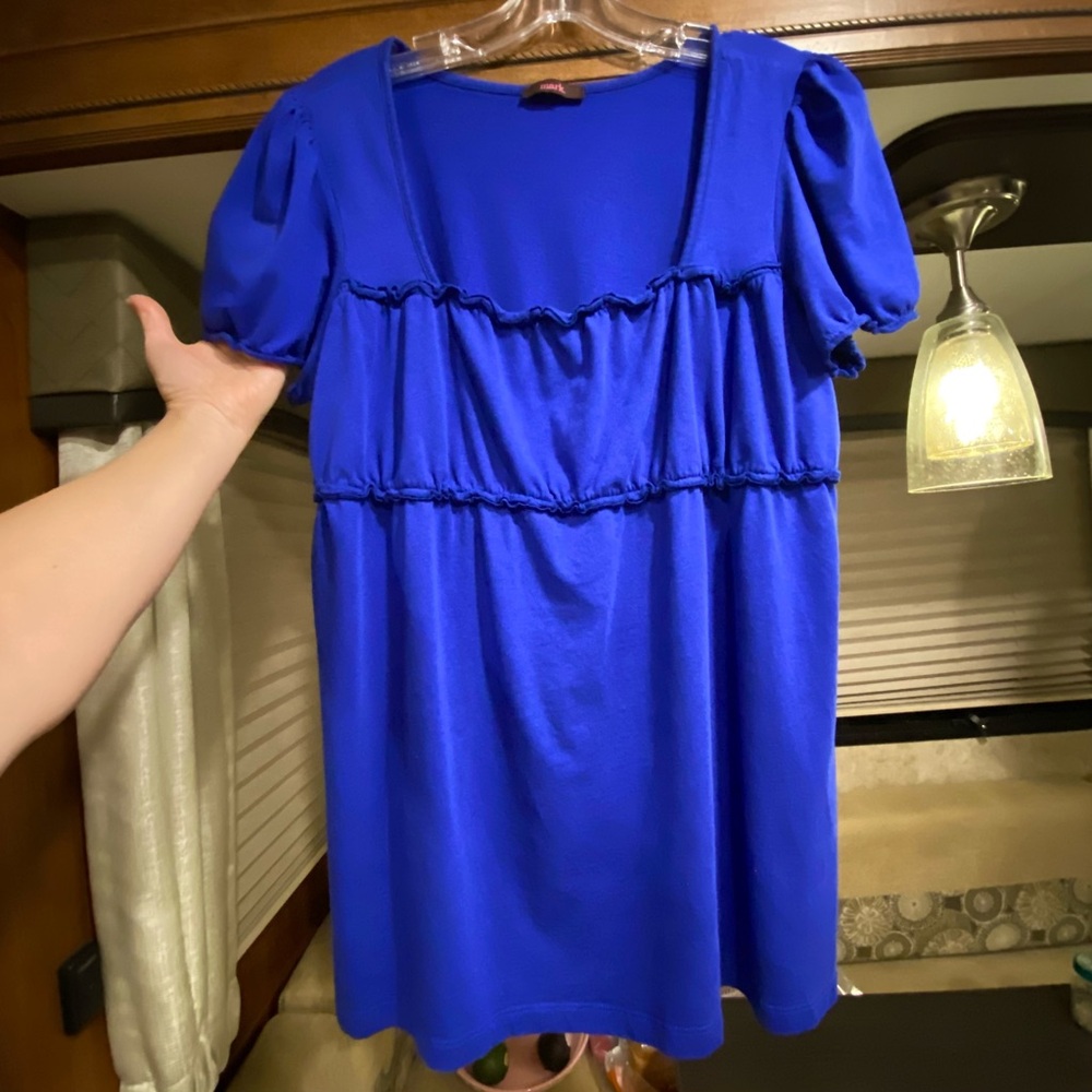 Avon mark. Vibrant Blue Top: Sz. XXL